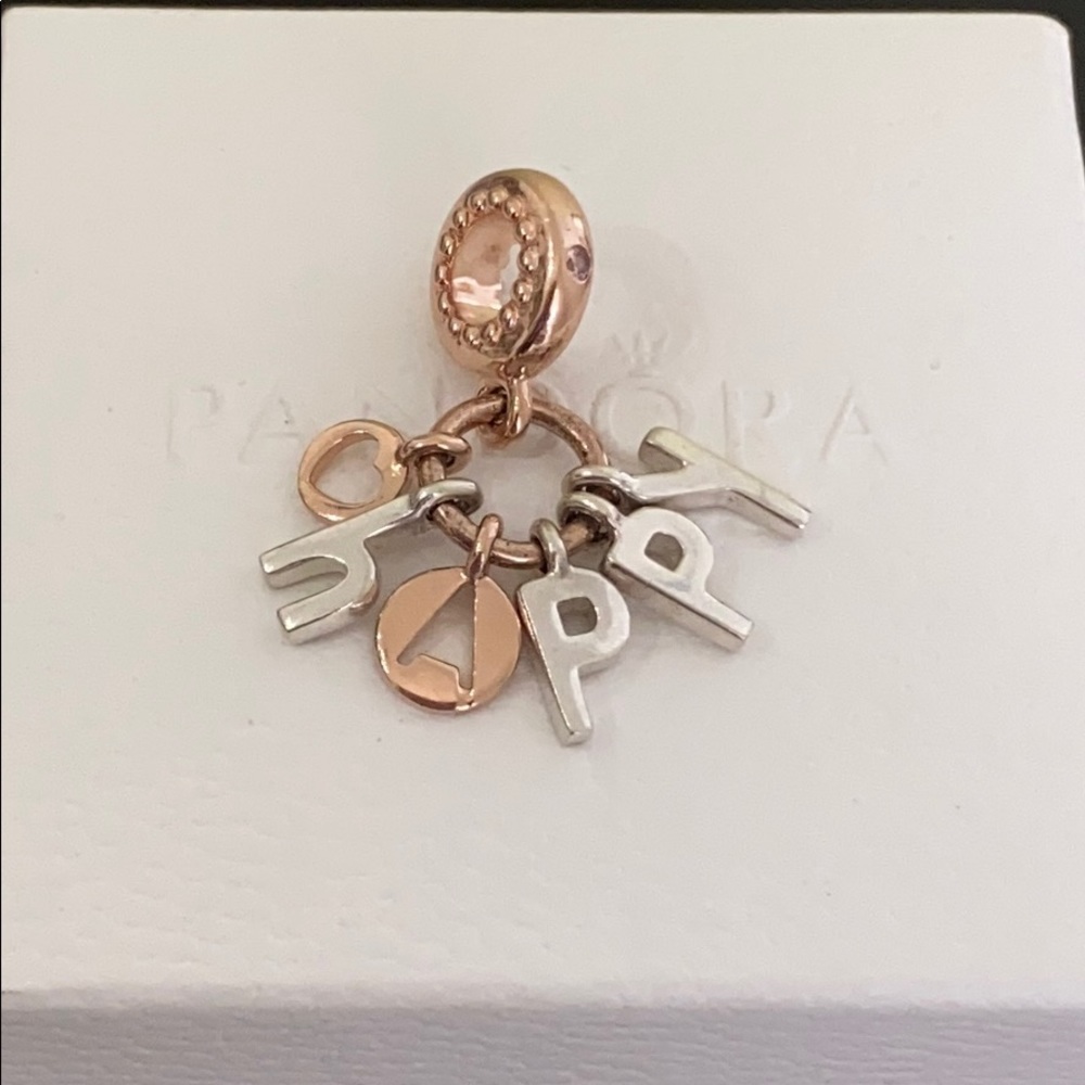 New Pandora Happy Dangle Charm, 100% Authentic. - Picture 2 of 8